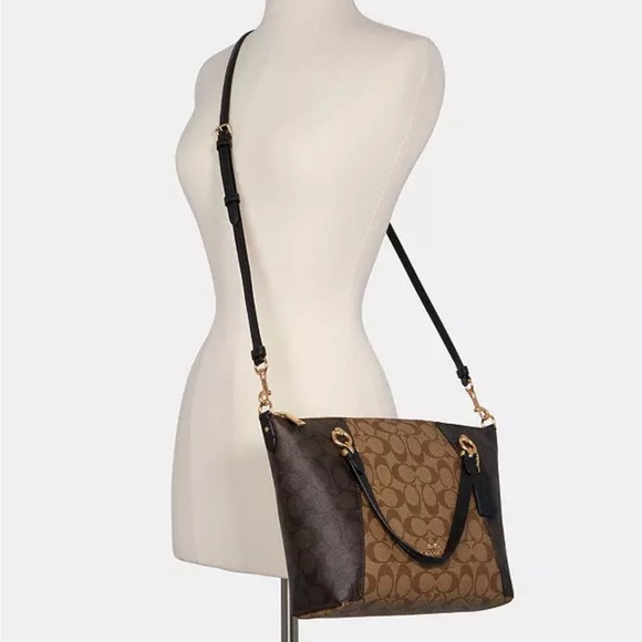 NWT Coach Kacey Satchel crossbody bag in signature canvas - Picture 11 of 12